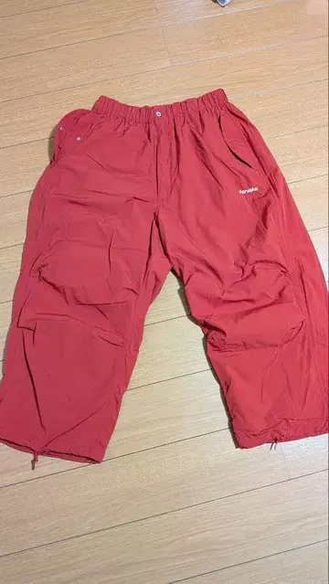 Perushtu 레드 와이드 팬츠