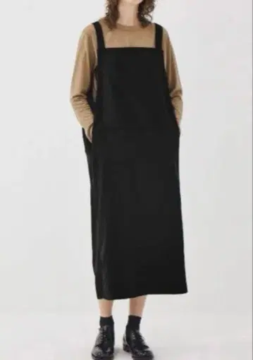 미즈이로 인드 mizuiroind 오버롤 스커트 살로펫 원피스 블랙 F