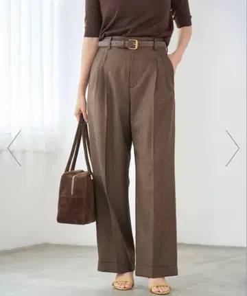 IENA 이에나 팬츠 체크 브라운