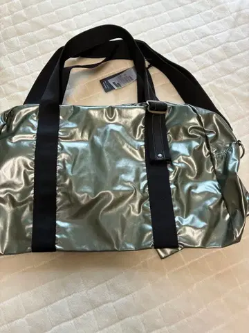 JACK GOMME 메탈릭 그린 보스턴 백