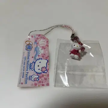 헬로키티 스트랩 EXPO 2005 AICHI JAPAN 꼬리 장식