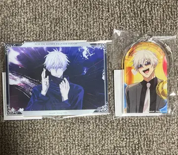 고죠 주술회전 팬텀 퍼레이드 팬퍼레 양면 아크릴 스탠드 와이어 반지