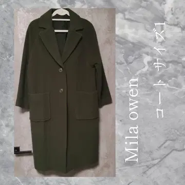정가 25300엔 Mila owen 코트 카키 울 블렌드 사이즈 1