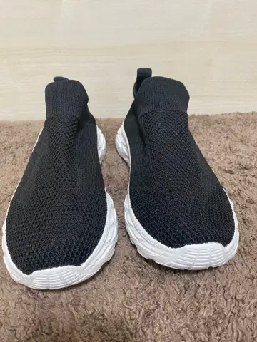 블랙 메쉬 슬립온 스니커즈