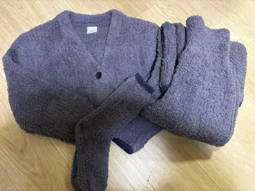 내일 발송 플리스 퍼플 가디건 프리 사이즈