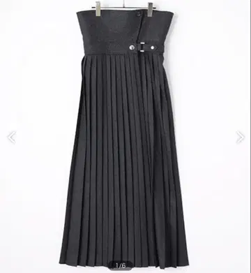 THE RERACS 울 100% 플리츠 스커트