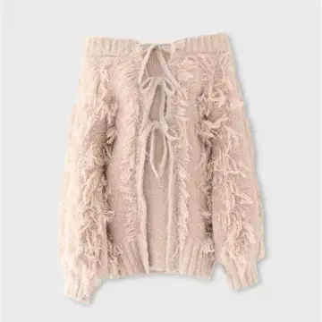 m me eme 원피스 Fringe knit minionepiece