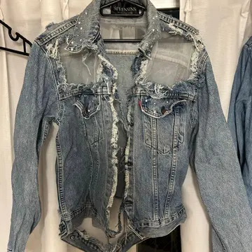 SEVENSINS 비침 데님 자켓