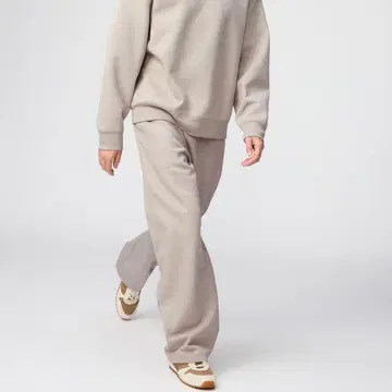 유니클로 C 맨투맨 와이드 팬츠 긴 길이 L