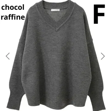 세탁 가능한 V넥 니트 풀오버 쇼콜라피네 로브