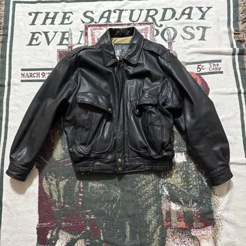 80s A-2 real leather bomber jacket