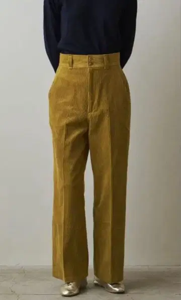 스티븐 앨런 와이드 코듀로이 트라우저 머스타드