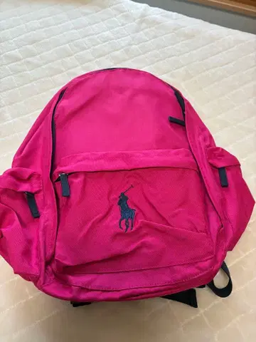 미사용 새상품 폴로 로고 포함 핑크 백팩
