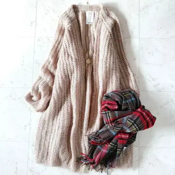 컨디션 최상 윔 가젯 모헤어 로우 게이지 가디건 루즈핏 툭 걸치는 겉옷