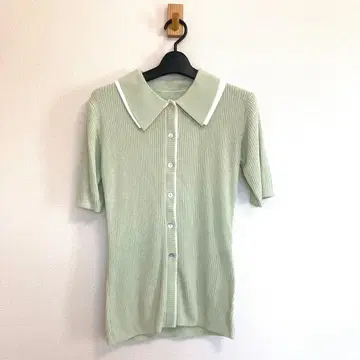 [ ETHR OF ] 리브 니트 폴로 가디건 새상품