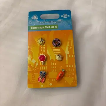 [ 미사용 새상품 ] 홍콩 디즈니랜드 귀걸이 6개 세트