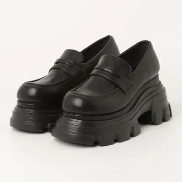 탱크 밑창 벌키 로퍼 EMODA 블랙 통굽 M 사이즈