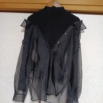 FRAY I.D 시스루 블랙 터틀넥