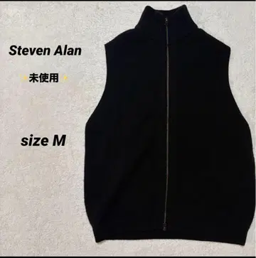 [ 미사용 ] Steven Alan 니트 베스트 M 블랙