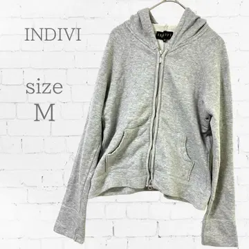 INDIVI 인디비 집업 후드티 후드 있음 그레이 38 M