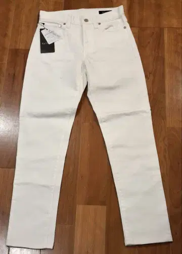 Reflect 화이트 스키니 7호 깔끔한 팬츠