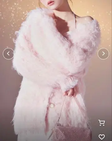 snidel 스나이델 샤기 가디건 라이트 핑크 F