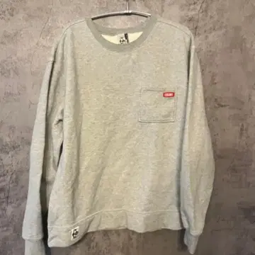 CHUMS 그레이 트레이닝복 프론트 포켓 부착