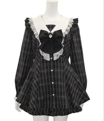 시크릿허니 레이스&프릴 옷깃 셋업 세일러