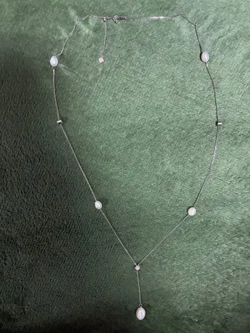 담수 진주 실버 925 silver 롱 목걸이 어저스터 각인