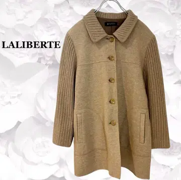 [라리베르테] 자켓 코트 [F] 베이지 리브편 울 심플