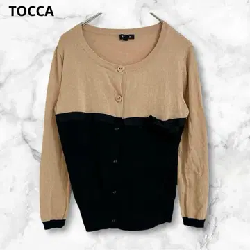 토카 온워드 카시야마 가디건 리본 베이지 블랙 XS 작음