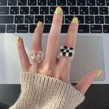 yurika akutsu ho.clear glass heart ring