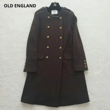 [ 컨디션 최상 ] 올드 잉글랜드 노카라 롱 코트 골드 버튼 더블