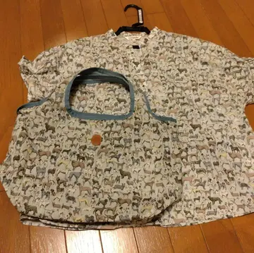 강아지가 가득 [ 커플 ] 블라우스 & 백 커플 세트 스카이블루