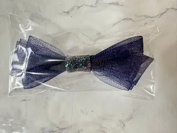 컴플렉스 비즈 머리핀 슬림 머리핀 리본 미사용 새상품 네이비 컬러 파랑