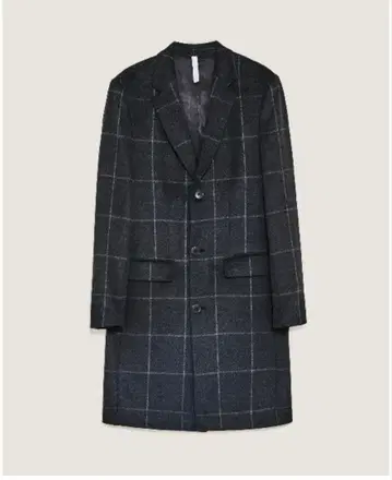 새상품 ZARA 그레이 체크 무늬 체스터 코트