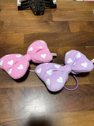 디즈니 하트 무늬 머리띠 핑크 퍼플