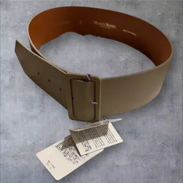 새상품 MAISON BOINET 메종 보아네 넓은 폭 벨트 베이지 프랑스