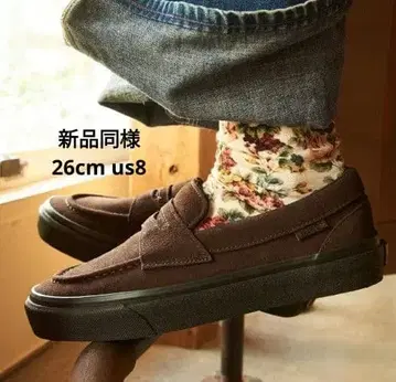 새상품급 VANS 로퍼 V196CF CN 브라운 26cm us8