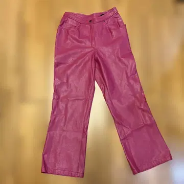 이타리야 핑크 합성 피혁 팬츠 사이즈 7