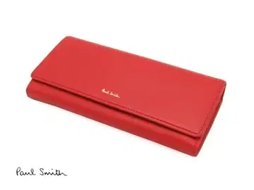 새상품 폴스미스 장지갑 클래식 가죽 빨간색 레드 스트라이프 602