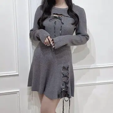 evelyn 오토시다마 체크 레이스업 op 에블린