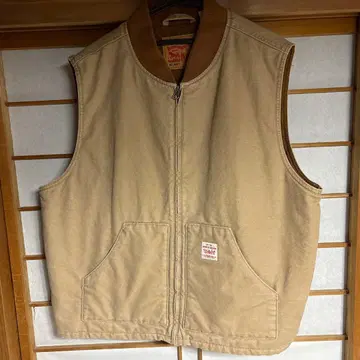 베이지 코튼 베스트 XL 사이즈