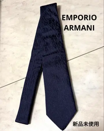 미사용 새상품 ARMANI 엠포리오 아르마니 넥타이 실크 네이비