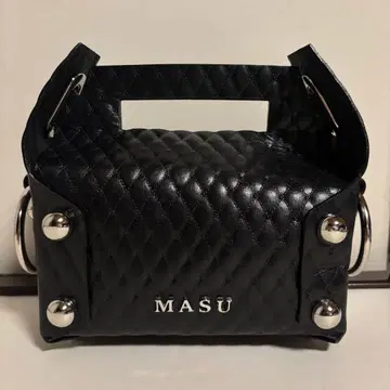 MASU 25SS LEATHER CAKE MINI BAG BLACK