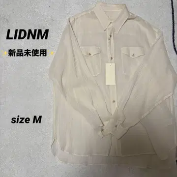 [ 미사용 새상품 ] LIDNM 시어 셔츠 M 화이트