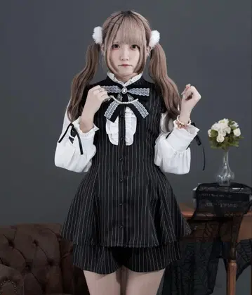 Palelfy 모듬 프릴 콤비네존 스트라이프