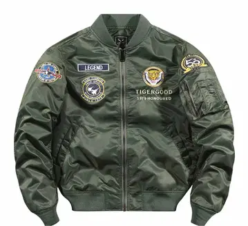 TIGERGOOD 자수 자켓 올리브 그린