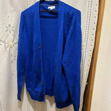 파랑 버튼 가디건