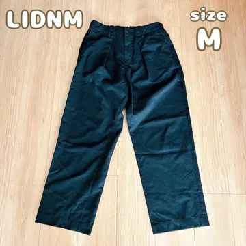 [ LIDNM ] 리돔 비에라 개버 와이드 슬랙스 블랙 M